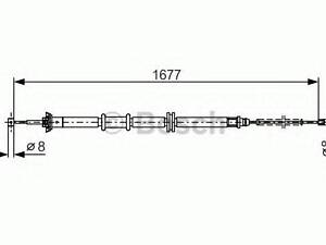 Трос ручного гальма BOSCH 1987482208 на CITROËN NEMO фургон (AA_)