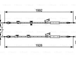 Трос ручного тормоза BOSCH 1987482494