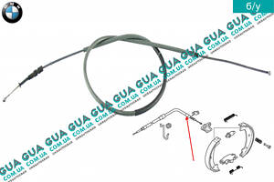 Трос ручного тормоза задний правый ( L 1673 мм ) 34406761098 BMW / БМВ 5-series E60 2003-2010