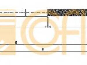 Трос ручного тормоза COFLE 104737 на PEUGEOT 807 (E)