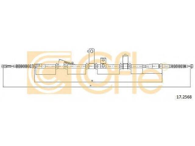 Трос ручника COFLE 172568 на HYUNDAI SANTA FÉ II (CM) - Фото 1