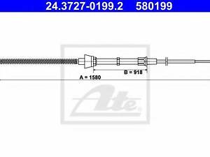 Трос стоянкової гальмівної системи ATE 24372701992 на SKODA FABIA