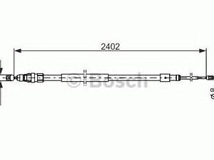 Трос стоянкової гальмівної системи BOSCH 1987482276 на CITROËN BERLINGO фургон (B9)