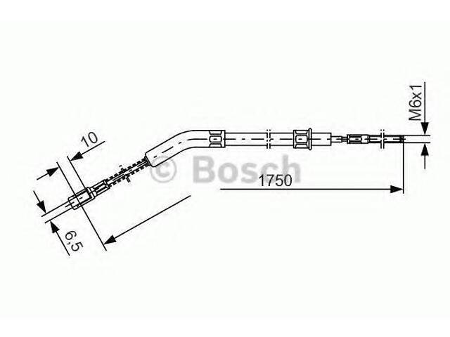 Трос, стояночная тормозная система BOSCH 1987477036 на VW CAROCHA