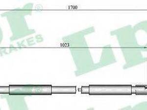 Трос, стояночная тормозная система LPR C0306B на VW CARIBE I (17)