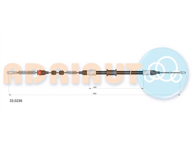 Трос стояночного тормоза 33.0236