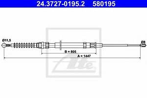 Трос стояночного тормоза ATE 24372701952 на SEAT LEON (1P1)