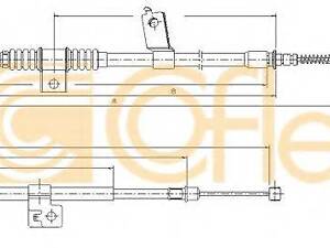 Трос стояночного тормоза левый COFLE 172291 на MITSUBISHI OUTLANDER II (CW_W, ZG, ZH)