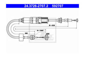 Трос сцепления 24372827072