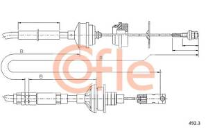 Трос сцепления LANCIA ZETA (22_) / PEUGEOT 806 (221) / FIAT SCUDO (220_) 1994-2008 г.