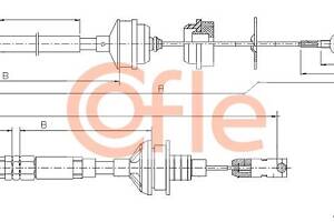 Трос сцепления LANCIA ZETA (22_) / PEUGEOT 806 (221) / FIAT SCUDO (220_) 1994-2008 г.