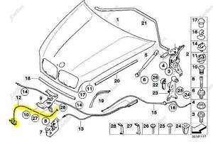 Трос відкривання капота BMW X5 E70 (2010-2013) рестайл 51237164798