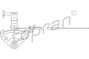 Трос замка капота, AUDI A6/100, 1.8-2.8, 76-97