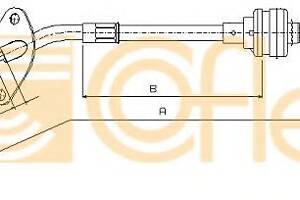 Трос зчеплення Fiat Fiorino Benz.-Diesel 94- 660/310