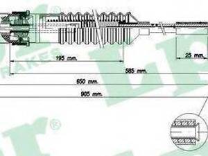 Трос сцепления LPR C0156C на PEUGEOT 206 Наклонная задняя часть (2A/C)