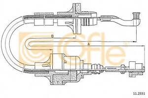 Трос сцепления Opel Vectra 1.4/1.6/1.7TD 89-