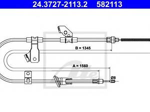 Трос зупиночних гальм ATE 24372721132 на MITSUBISHI MIRAGE VI (Z3_A, Z2_A)