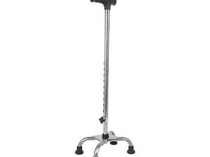 Трость для літніх людей з чотирма ніжками, регульована по висоті 72–87 см, витримує до 110 кг, полегшена 0,5 кг.