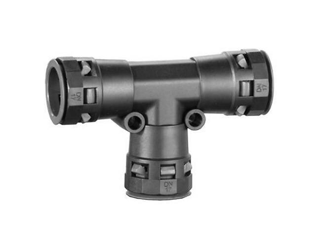 Трійник dn23/23/23мм, поліамід, чорний колір, Octopus, дкс [pat23n] - Фото 1