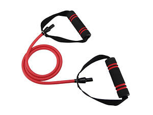 Трубчатый эспандер для фитнеса с ручками U-POWEX Latex resistance tube 30LB Red (13.5кг.)