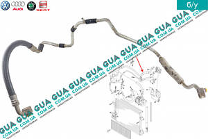 Трубка / патрубок кондиционера от компрессора к испарителю ( шланг ) 1T0820743AA VW / ВОЛЬКС ВАГЕН CADDY III 2004- / КАД