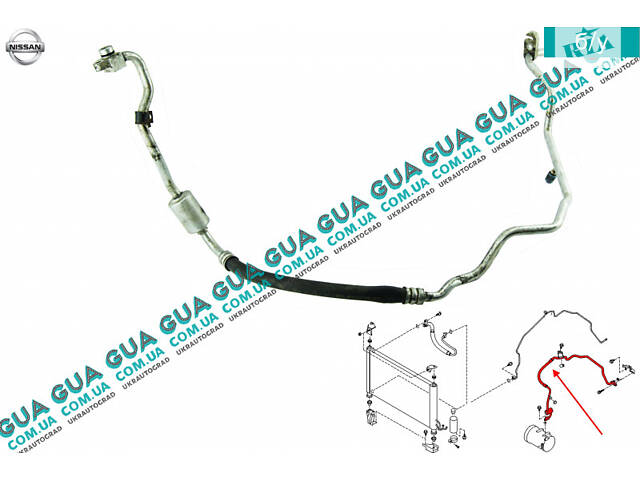 Трубка / патрубок кондиционера от компрессора к испарителю ( шланг ) 92480BN311 Nissan / НИССАН ALMERA N16 / АЛЬМЭРА Н16