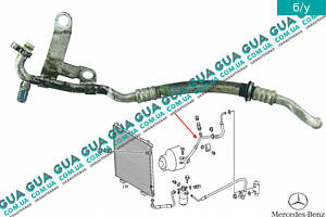 Трубка/патрубок кондиціонера від компресора до випарника ( шланг ) A2108305915 Mercedes/МЕРСЕДЕС E-CLASS 1995-/Е-К