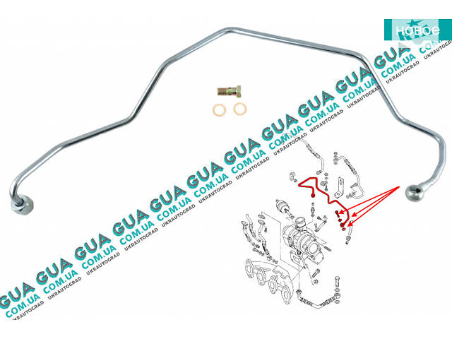 Трубка подачи масла в турбину 680219 VW / ВОЛЬКС ВАГЕН PASSAT 1991-1997 / ПАССАТ 91-97, Audi / АУДИ A6 1998-2005, VW / В