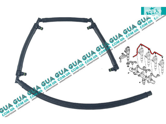 Трубка паливна обратки/повернення форсунок (система Bosch) KL3110 Citroen/СІТРОЕН JUMPER II 2002-2006/ДЖАМПЕР