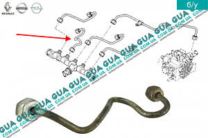 Трубка топливной системы ( форсунки / рейки ) 1шт. ( 1 цилиндр от ГРМ ) 8200855938 Nissan / НИССАН PRIMASTAR 2000- / ПР