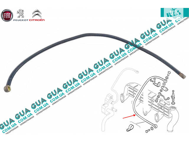 Трубка топливной системы к єлектромагнитному клапану факельной свечи ( ТНВД ) 500372989 Citroen / СИТРОЭН JUMPER 1994-20