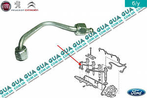Трубка цилиндра 2 топливной системы ( форсунки / рейки )	 9659296880 Citroen / СИТРОЭН JUMPER III 2006- / ДЖАМПЕР 3, Peu