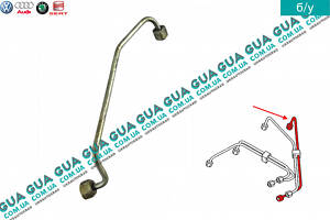 Трубка цилиндра 4 топливной системы ( от форсунки к ТНВД ) 038130304 Audi / АУДИ A3 1996-2003, VW / ВОЛЬКС ВАГЕН GOLF IV