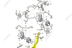 Трубка отработанных газов EGR Touareg (2003-2006) дорестайл, 07Z131520H