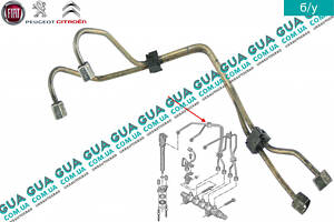 Трубки топливной системы 3-4 цилиндр ( трубка от форсунки к рейки ) 1570G5 Citroen / СИТРОЭН JUMPY III 2007- / ДЖАМПИ 3,