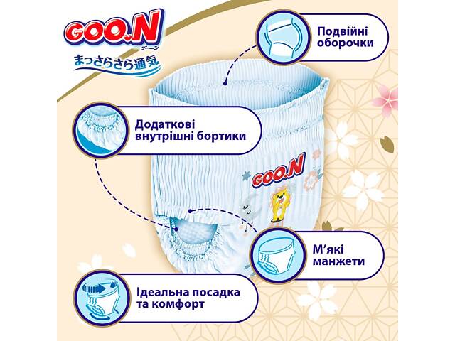 Подгузники GOO.N Premium Soft для детей 18-30 кг (размер 7(3XL), унисекс, 22 шт) - Фото 3