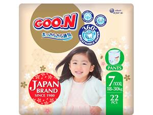 Подгузники GOO.N Premium Soft для детей 18-30 кг (размер 7(3XL), унисекс, 22 шт)