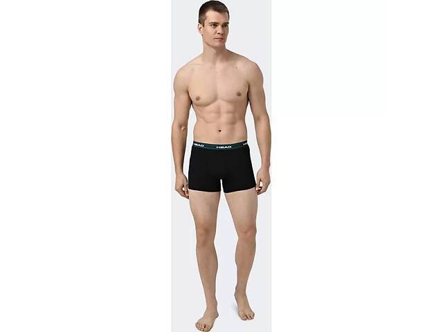 Труси-боксери Head MEN ELASTIC BOXER 2P Чорний, Зелений M (701234928-001 M) - Фото 1