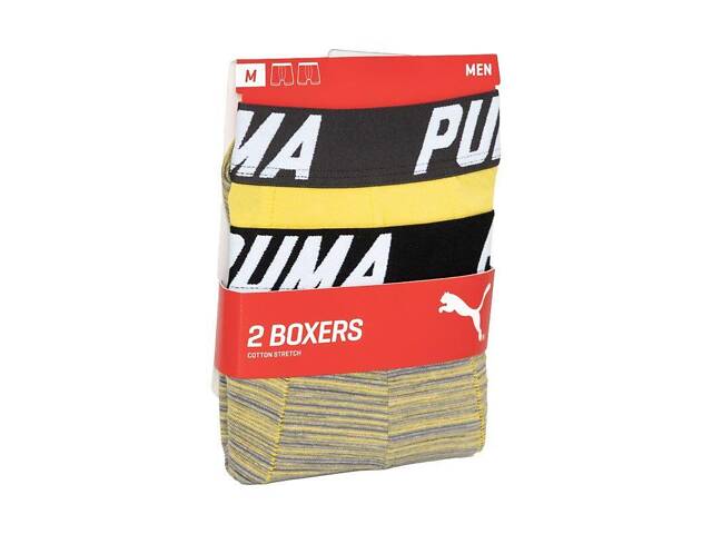 Трусы-боксеры Puma Bold Stripe Boxer 2-pack M gray/white 501002001-020 - Фото 6