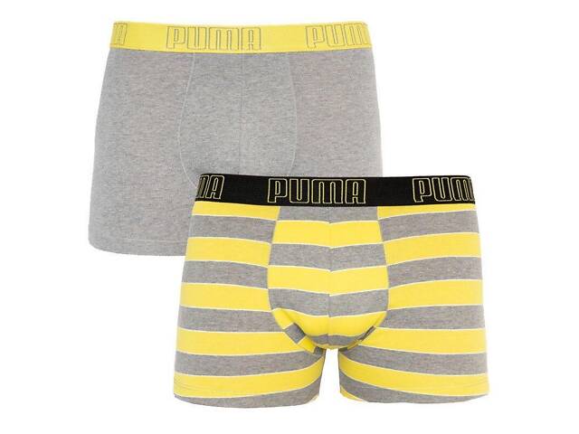 Трусы-боксеры Puma Bold Stripe Boxer 2-pack XL gray/white 501001001-020 - Фото 1