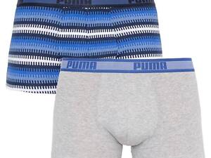 Труси-боксери Puma Worldhood Stripe Trunk 2-pack L gray/blue 501004001-010