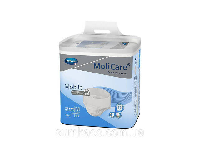 Трусы поглощающие для взрослых MoliCare® Premium Mobile 6 капель M 14шт / уп.