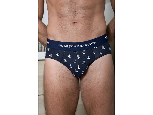 Труси сліпи Garcon Francais Slip18 M Bleu ancres (3701195814683) - Фото 4