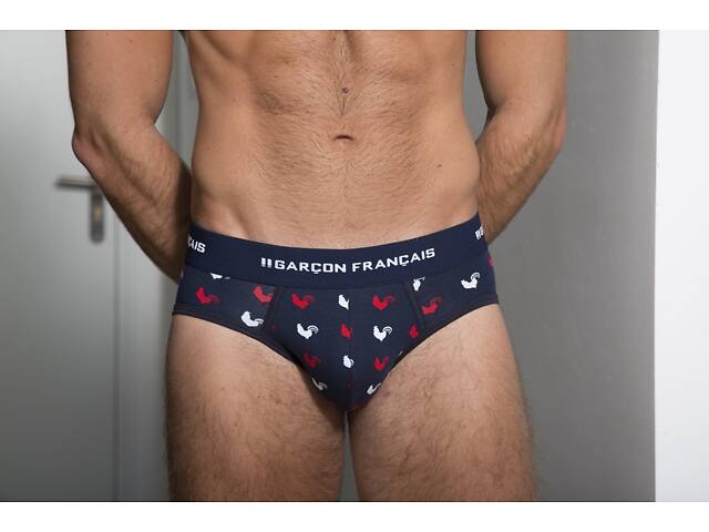Труси сліпи Garcon Francais Slip18 S Tricolore coqs (3701195814461) - Фото 4