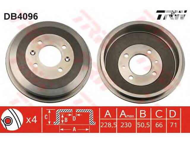 TRW DB4096. Гальмівний барабан