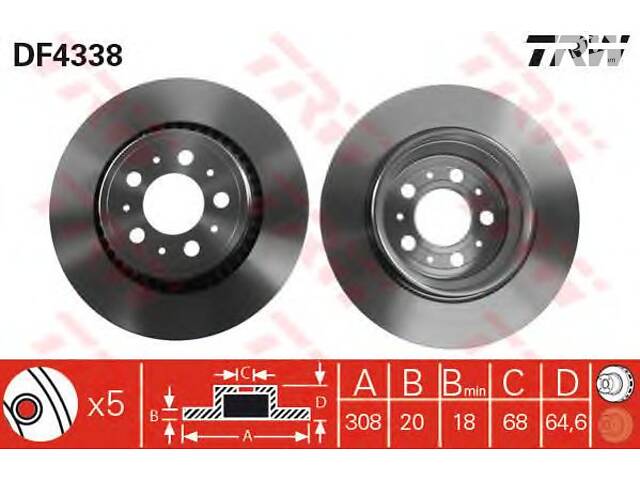 TRW DF4338. Тормозной диск