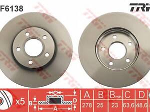 TRW DF6138. Тормозной диск пер. C-Max/Focus 10