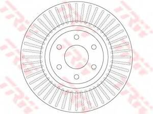 TRW DF6425. Гальмівний диск перед. Nissan Navara/ Pathfinder III 05-10 (320x28)