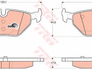TRW GDB1344. Тормозные колодки зад. E46