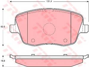 TRW GDB1414. Гальмівні колодки пер. VW Polo 02-/Skoda Fabia 99-14 (TRW)